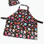 Vaikiška prijuostė ir virejos kepurėlė