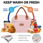 Rožinė pietų dėžutė  su izoliacija - Image 4