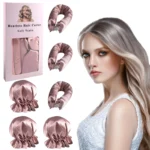 3 dalių satino rinkinys garbanoms formuoti