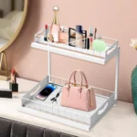 2-aukštų metalinis ištraukiamas lentynėlių organizatorius - Image 3