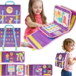 Montessori edukacinė kuprinė–žaidimų lenta