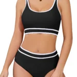 Sportinio stiliaus dviejų dalių moteriškas bikinis (S-dydis)