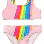 Dviejų dalių mergaitiškas maudymosi kostiumėlis