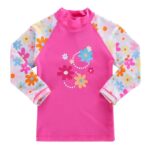 2 dalių mergaičių maudymosi kostiumėlis su gėlėmis - Image 2