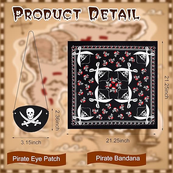 Piratų vakarėlio aksesuarų rinkinys – 24 vnt. - Image 3